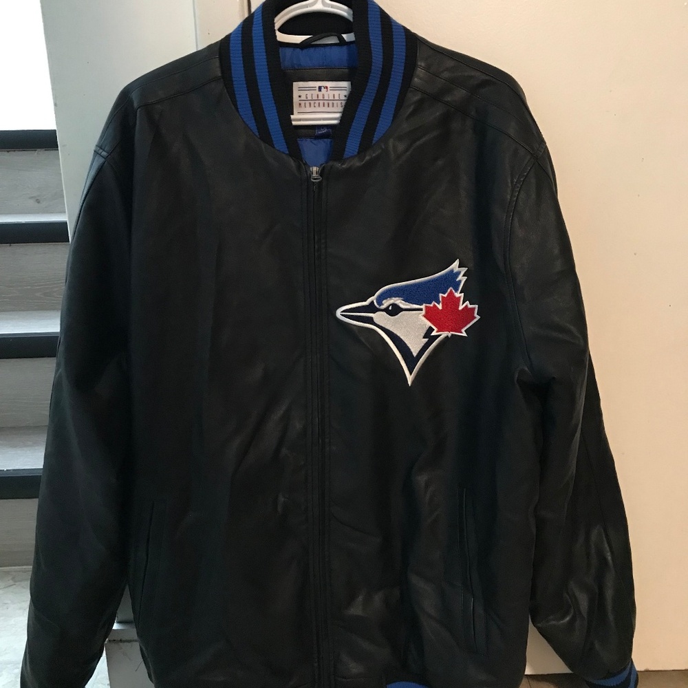 Rare Black Carl Banks G111 Toronto BlueJays zip jacket
